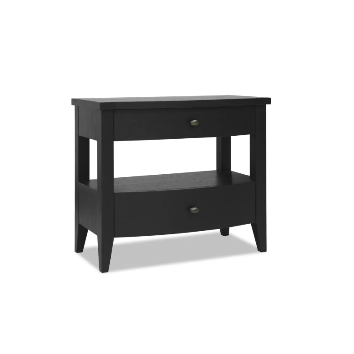 Open Nightstand 2 Drawers Nightstands black 4