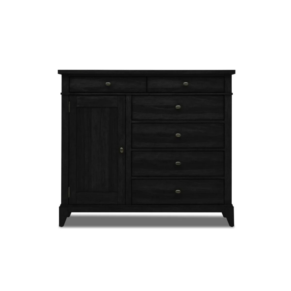 Bureau 6 Drawers Chests black 6