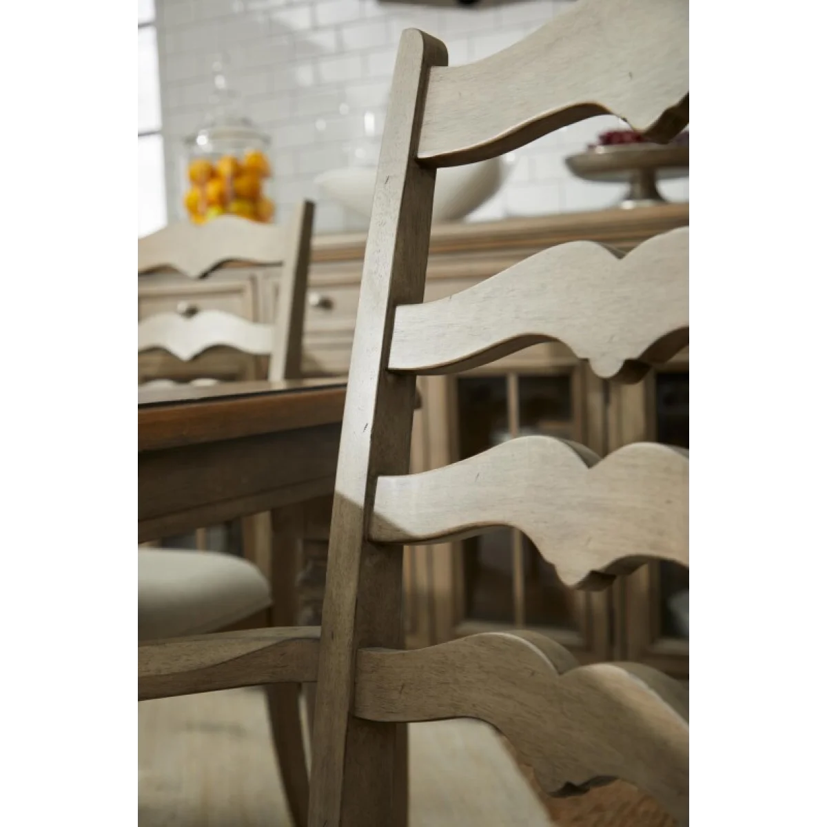 Ladderback Arm Chair Chairs & Benches Brown 7