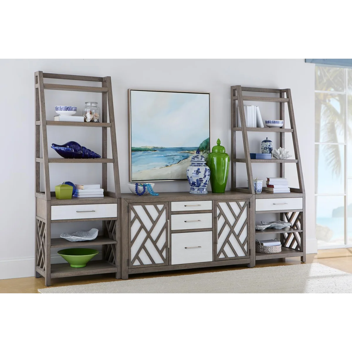 Home Office Credenza Office Storage Driftwood 8