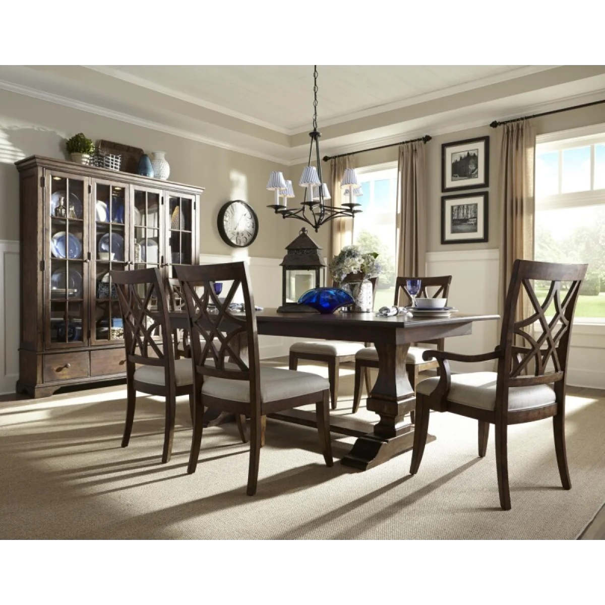 Complete Trestle Table Dining Tables Brown 6