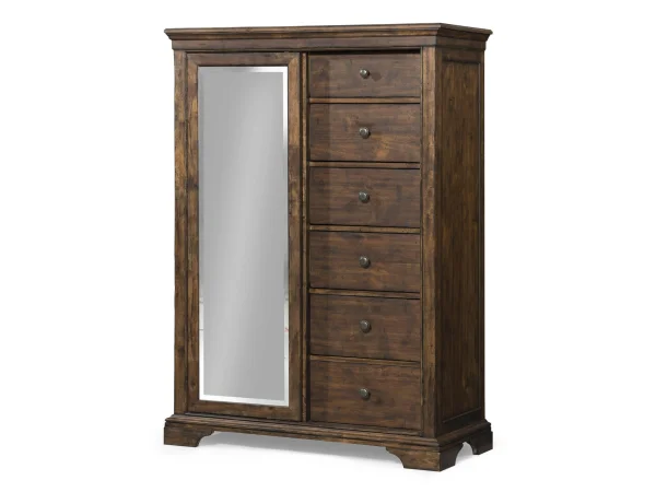 Tulsa Door Chest 6 Drawers Dressers Brown