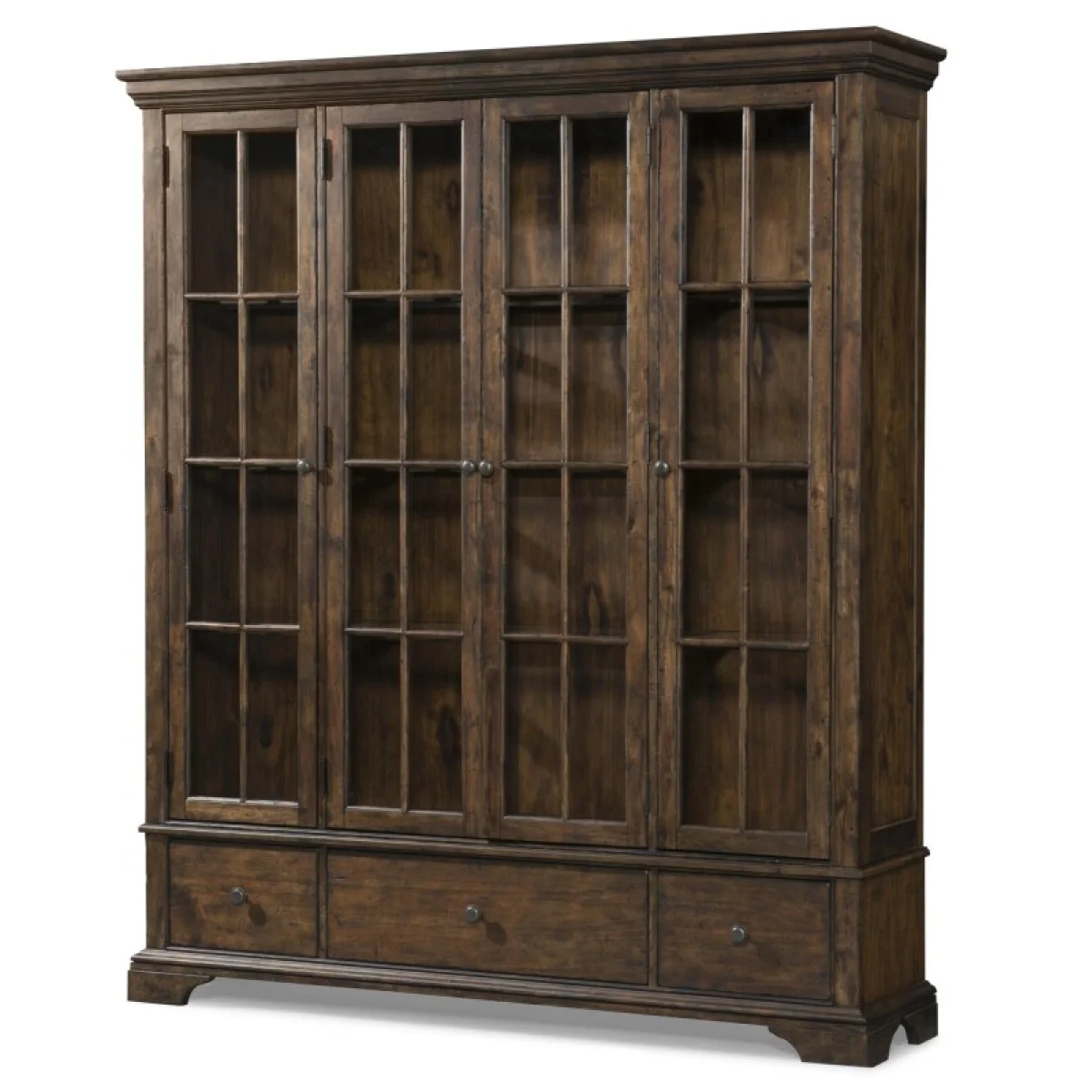 Complete Monticello Display China Cabinet Office Storage Brown 4