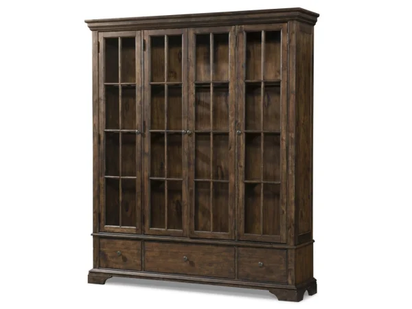Complete Monticello Display China Cabinet Office Storage Brown