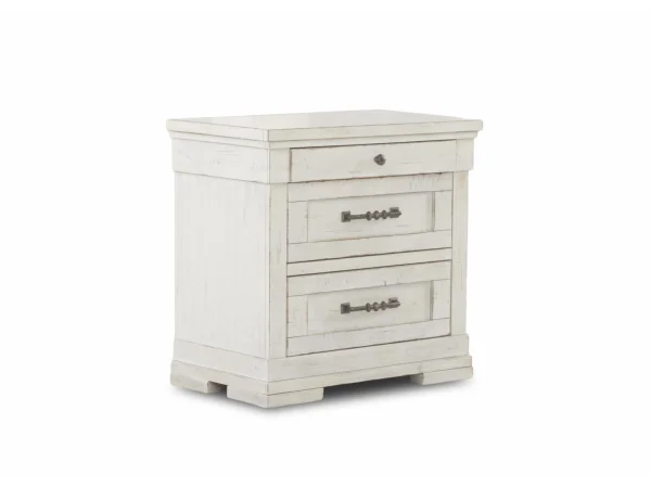 Nightstand 3 Drawer Nightstands Chalk