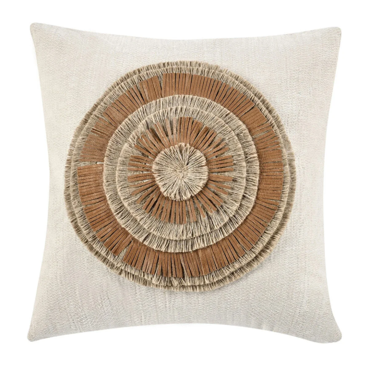 Tl Pueblo Leather Chestnut/ Natural 22×22 Accent Pillows Accent Pillows 4