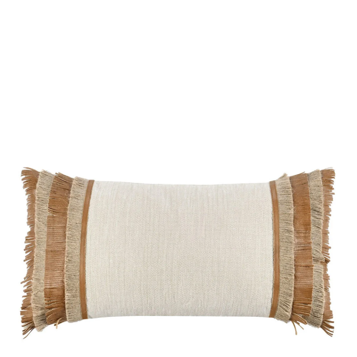 Tl Pottery Leather Chestnut/ Natural 14×26 Accent Pillows Accent Pillows 4