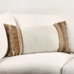 Tl Pottery Leather Chestnut/ Natural 14×26 Accent Pillows Accent Pillows 18