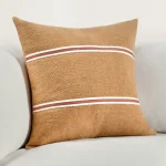 Tl Pryce Chestnut Brown/ Terracotta 22×22 Accent Pillows Accent Pillows 18