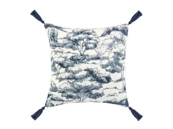 Tl Edwin Chestnut Brown/ Denim Blue 22×22 Accent Pillows Accent Pillows 21