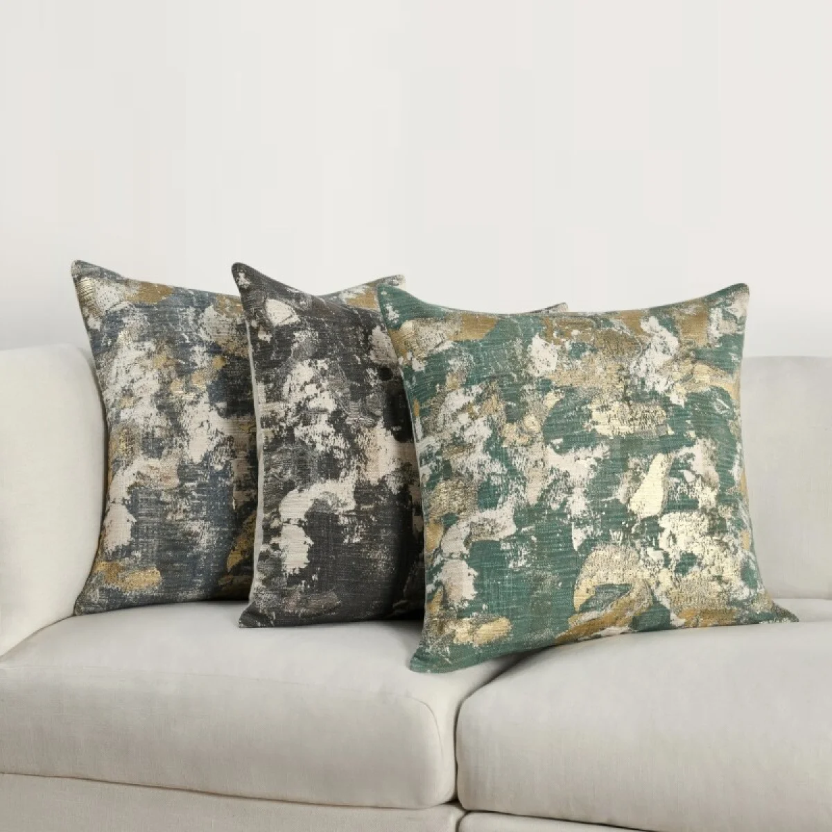 Bw Luciana Gray/ Metal 22×22 Accent Pillows Accent Pillows 12