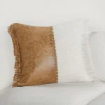 Rn Harris Leather Chestnut/ivory 22×22 Accent Pillows Accent Pillows 19 Rn Harris Leather Chestnut/ivory 22×22 Accent Pillows Accent Pillows 19