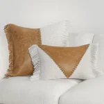 Rn Harris Leather Chestnut/ivory 22×22 Accent Pillows Accent Pillows 21 Rn Harris Leather Chestnut/ivory 22×22 Accent Pillows Accent Pillows 21