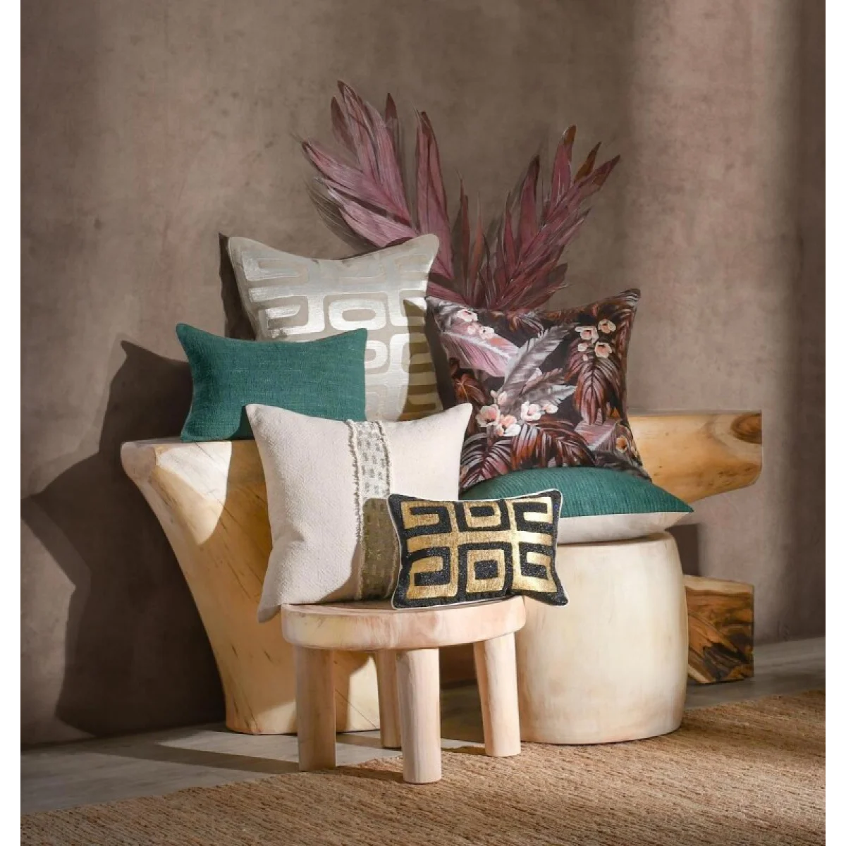 Ro Makana Brown 22×22 Accent Pillows Accent Pillows 12