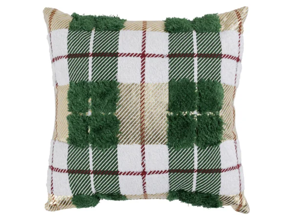 Ve Plaid Texture Green Multi Multiple Sizes Accent Pillows Accent Pillows