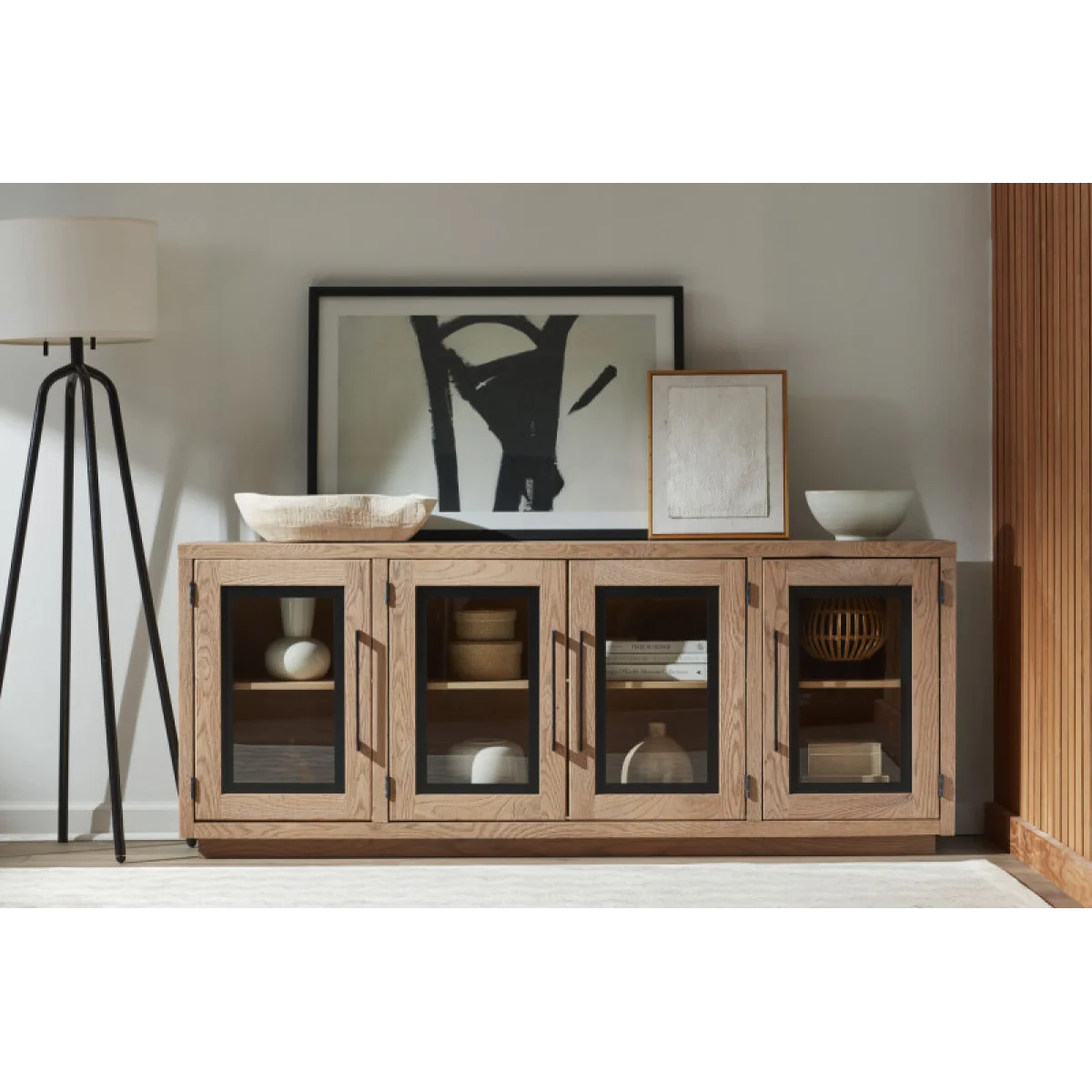 Paige 74″ Console W/ 4 Doors WDA1250-BDL Entertainment Stands Aspen Home 7