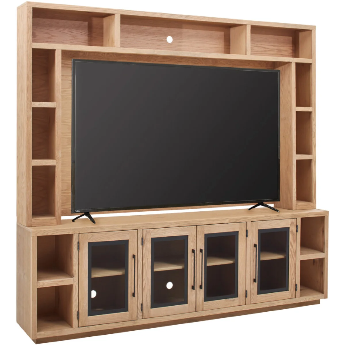 Paige 97″ Fireplace Console & Hutch WDA1270H-BDL Entertainment Stands Aspen Home 4