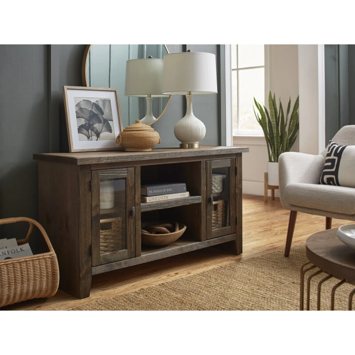 Alder Grove 50″ Console W/ Doors Entertainment Stands Aspen Home 6