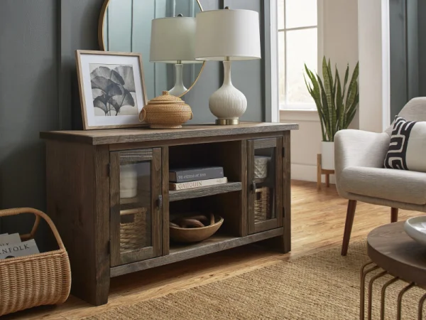 Alder Grove 50″ Console W/ Doors Entertainment Stands Aspen Home 10