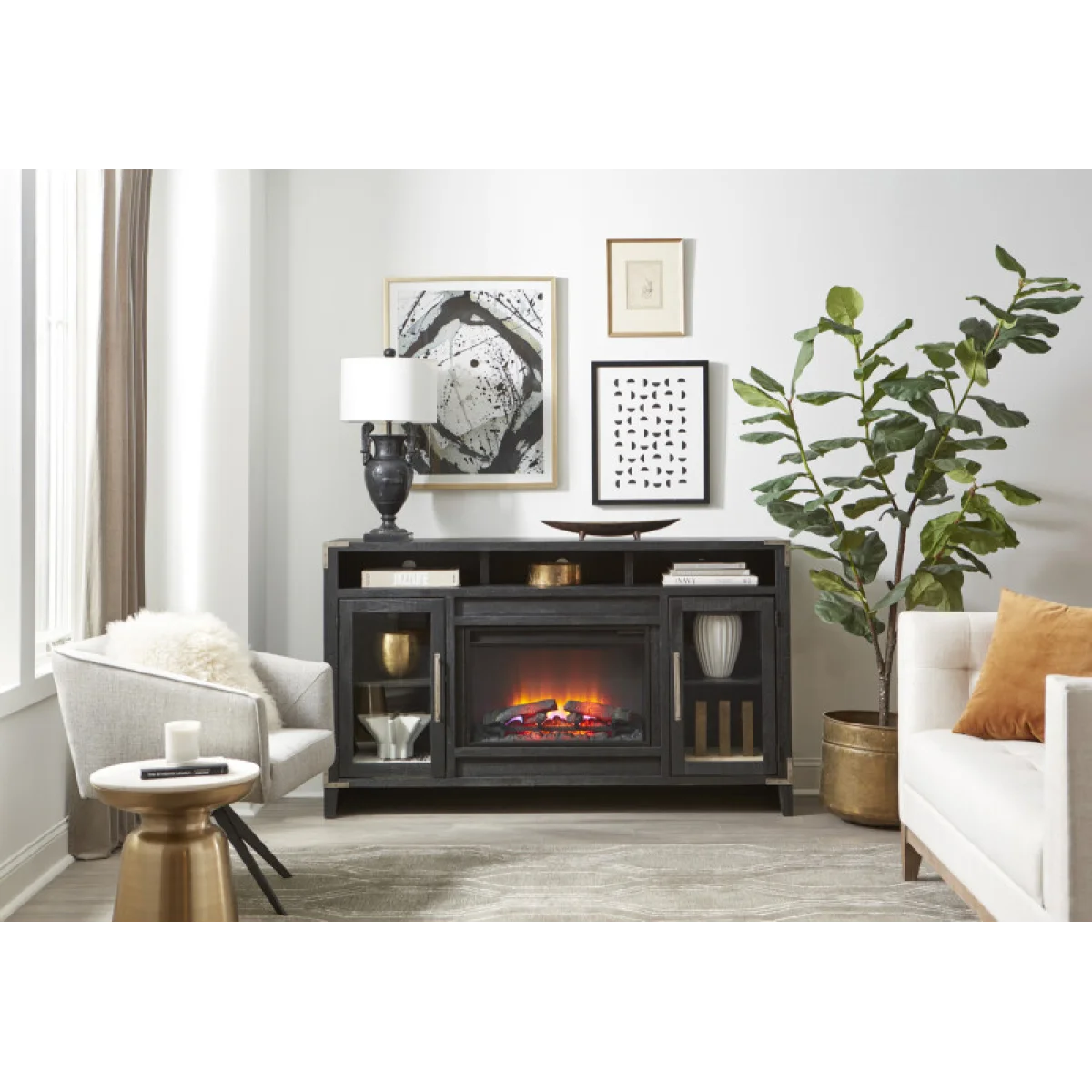 Quincy 66″ Highboy Fireplace Console Fireplaces Aspen Home 6