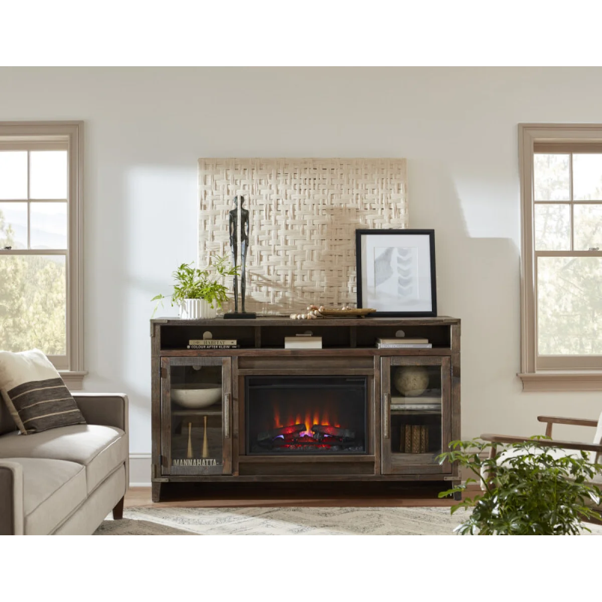 Quincy 66″ Highboy Fireplace Console Fireplaces Aspen Home 8