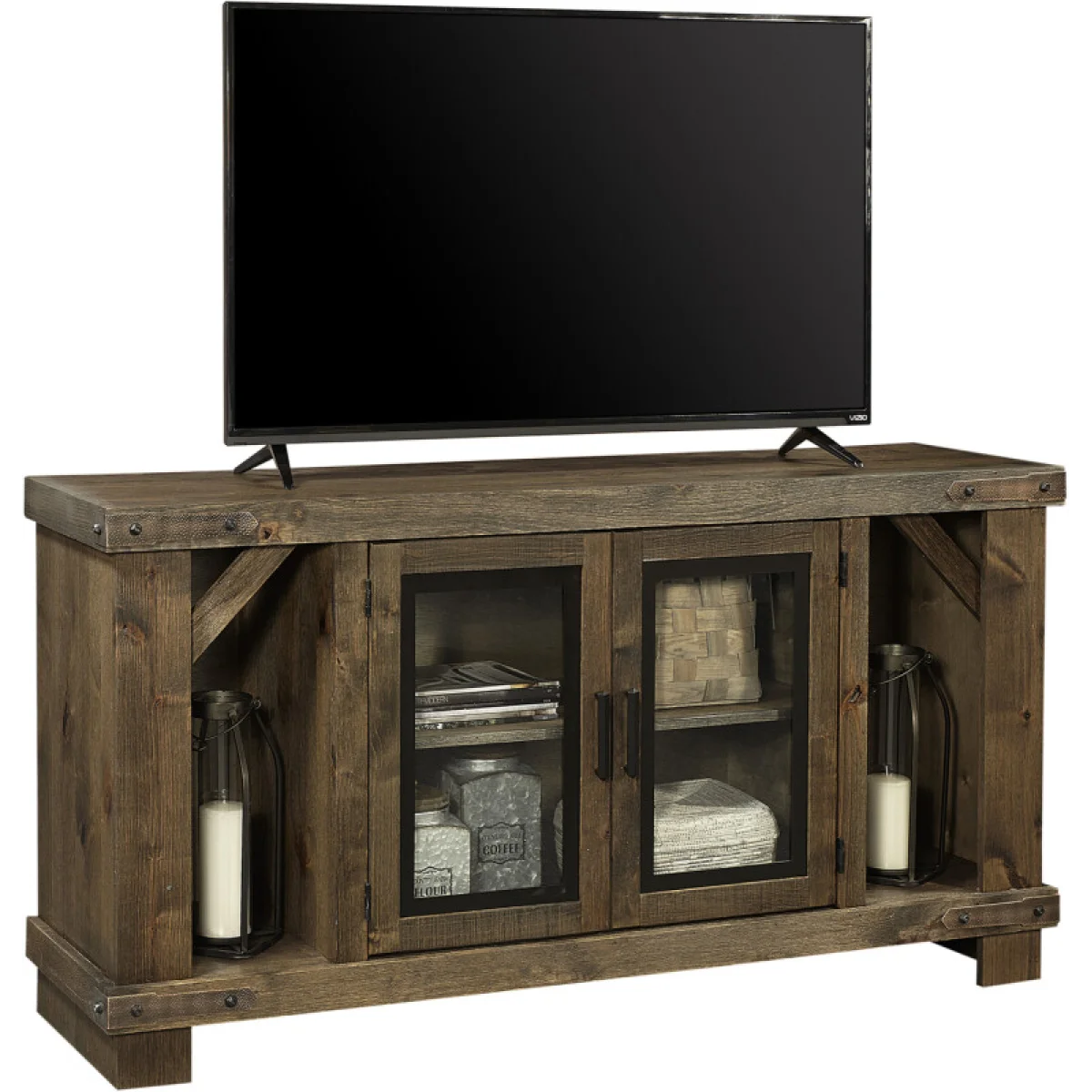 Sawyer 64″ Console W/ 2 Doors Entertainment Stands Aspen Home 7
