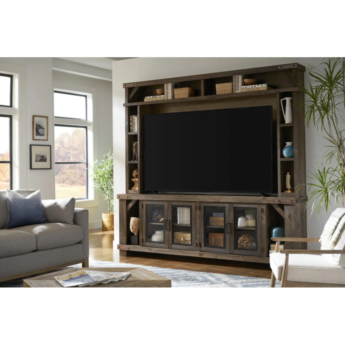 Sawyer 98″ Hutch Entertainment Stands Aspen Home 6