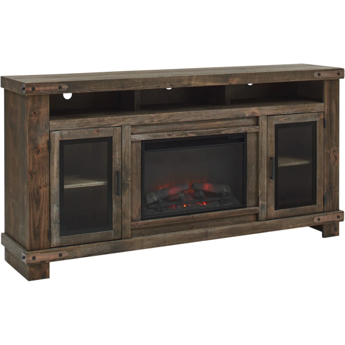 Sawyer 79″ Highboy Fireplace Console W/ 2 Doors Fireplaces Aspen Home 4