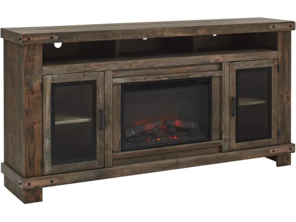 Sawyer 79″ Highboy Fireplace Console W/ 2 Doors Fireplaces Aspen Home