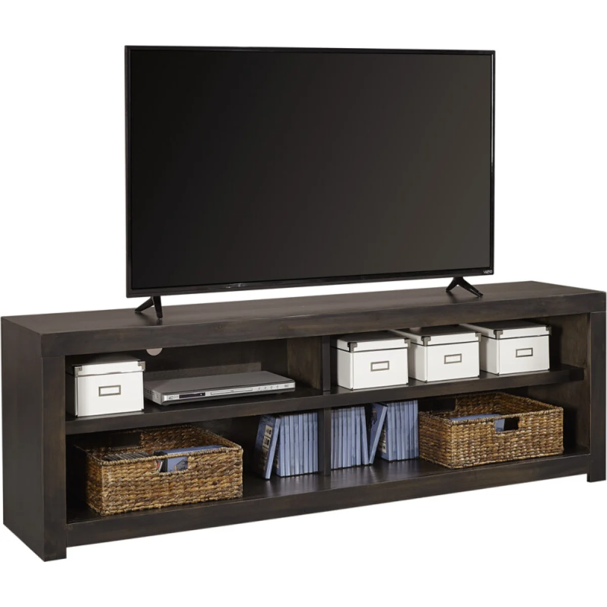 Avery Loft 74″ Open Console Entertainment Stands Aspen Home 6