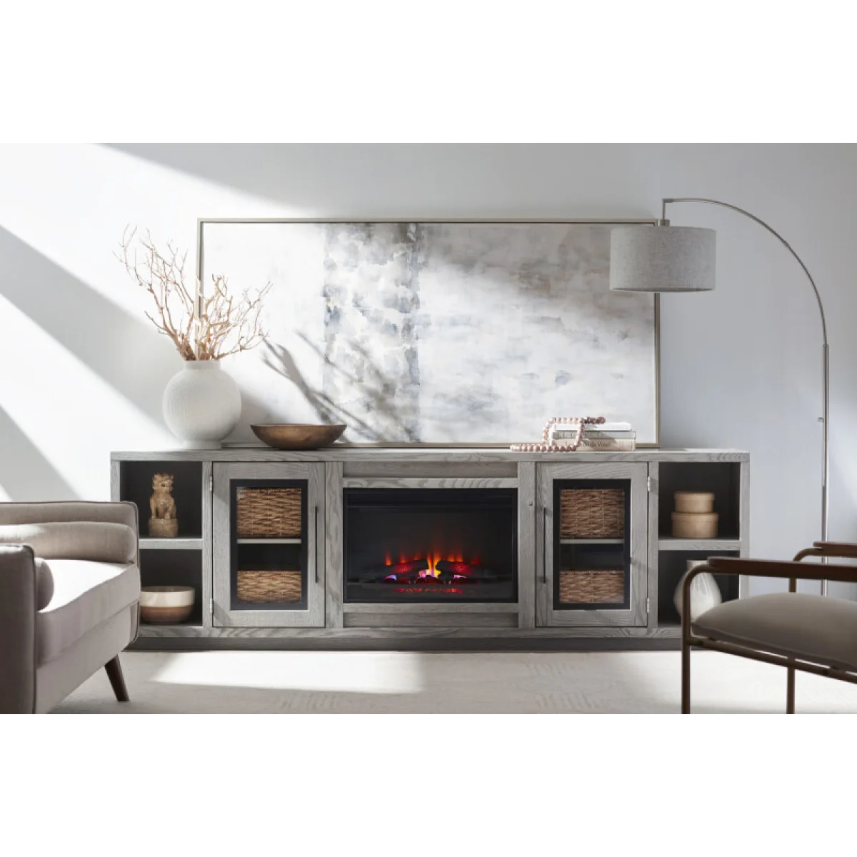 Paige 97″ Fireplace Console Fireplaces Aspen Home 9