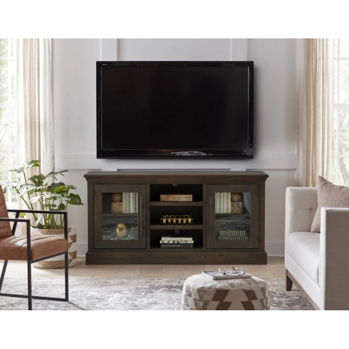 Manchester 66″ Console W/ 2 Doors Entertainment Stands Aspen Home 8