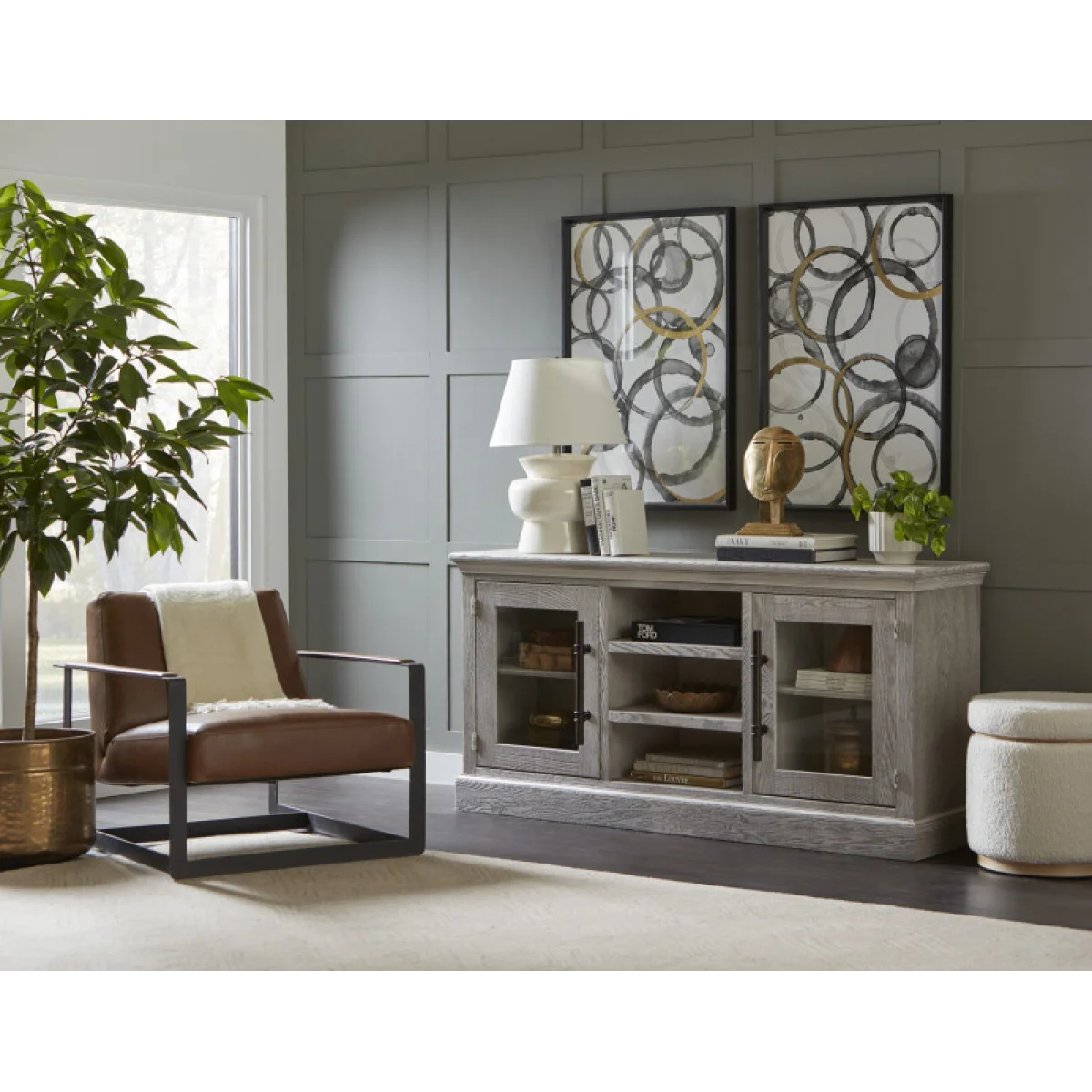 Manchester 66″ Console W/ 2 Doors Entertainment Stands Aspen Home 12