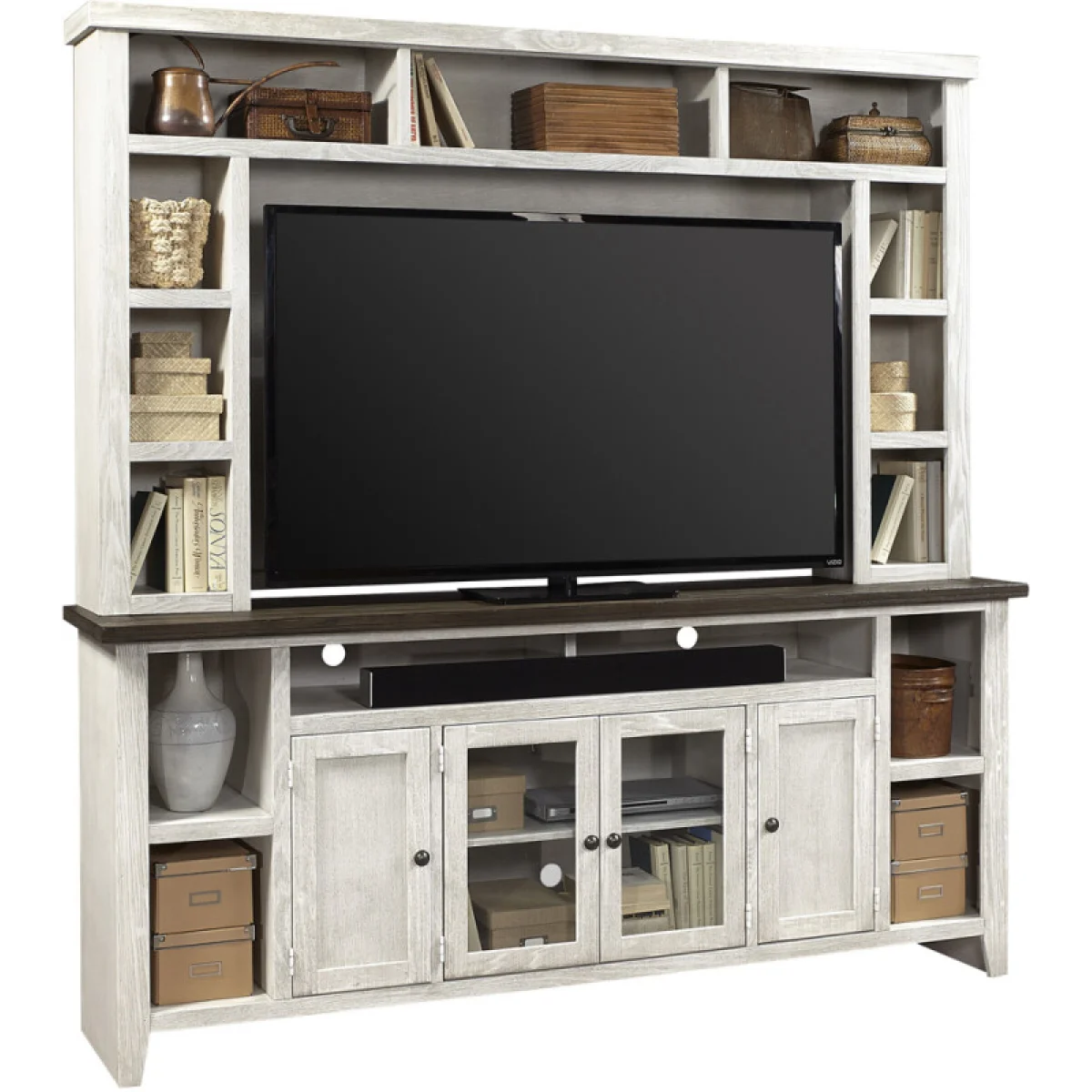 Eastport 84″ Console W/ 4 Doors Entertainment Stands Aspen Home 4