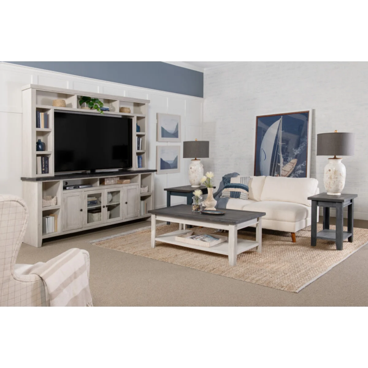 Eastport 84″ Console W/ 4 Doors Entertainment Stands Aspen Home 6