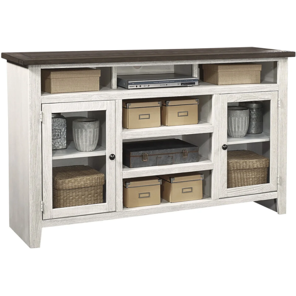 Eastport 65″ Highboy Console W/ 2 Doors Entertainment Stands Aspen Home 4