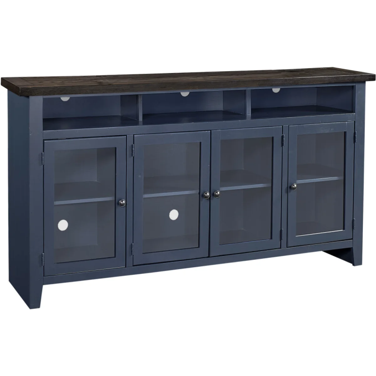 Eastport 74″ Highboy Console W/ 4 Doors WME1255-DWT Entertainment Stands Aspen Home 4