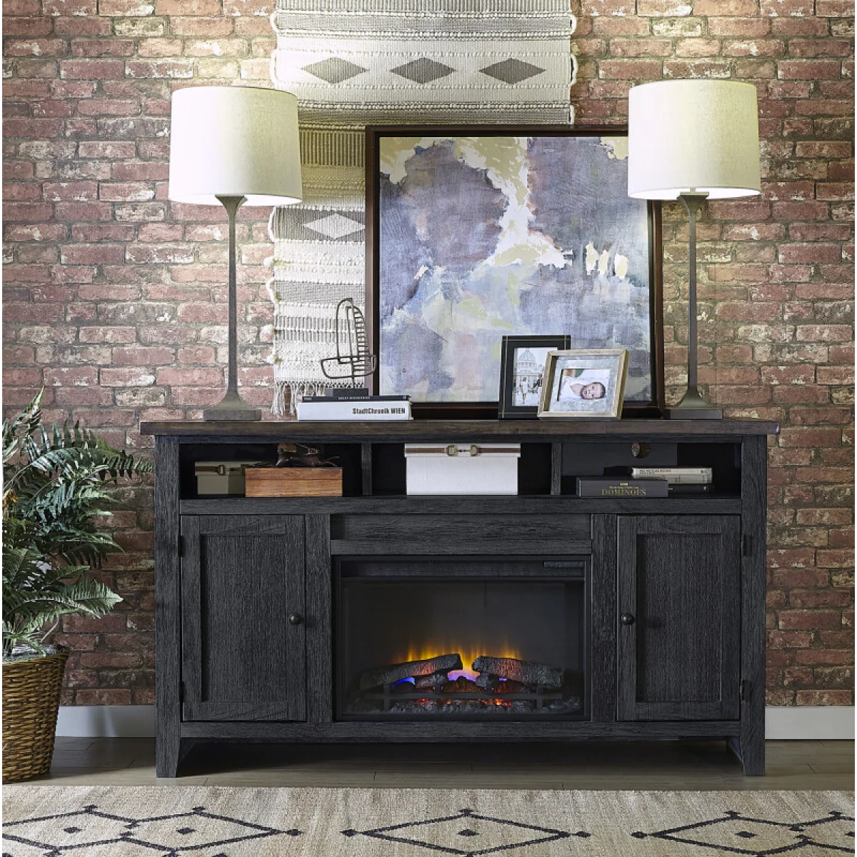 Eastport 65″ Fireplace Console W/ 2 Doors Fireplaces Aspen Home 6