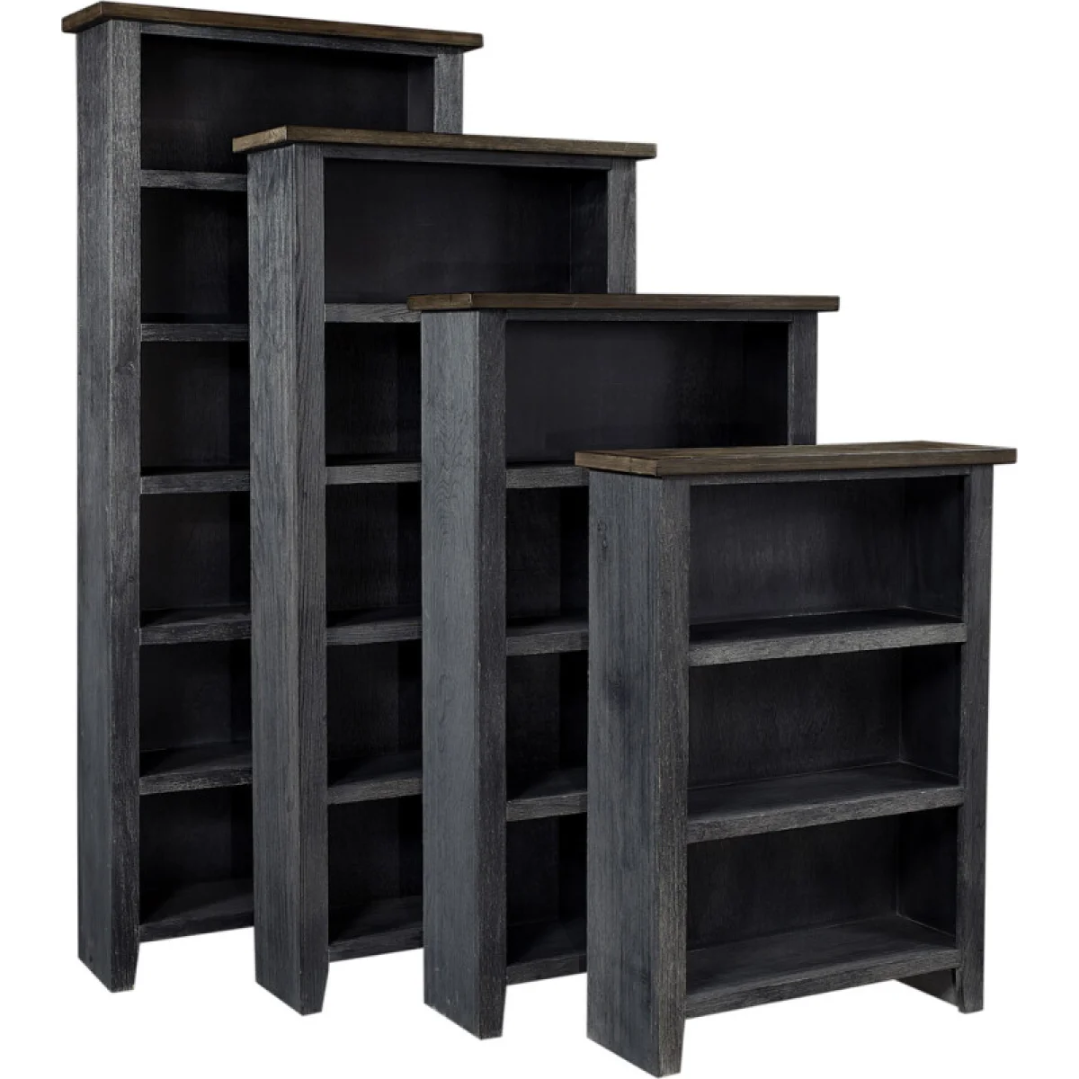 Eastport 74″ Bookcase W/ 4 Fixed Shelves Bookcases Aspen Home 8