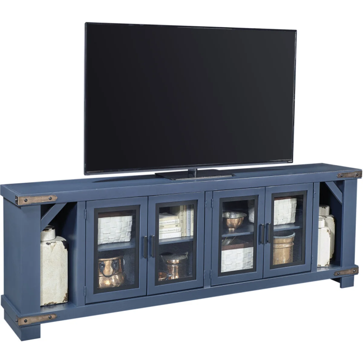 Sawyer 98″ Console W/ 4 Doors Entertainment Stands Aspen Home 7