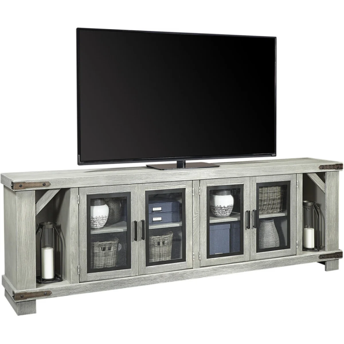Sawyer 98″ Console W/ 4 Doors Entertainment Stands Aspen Home 8