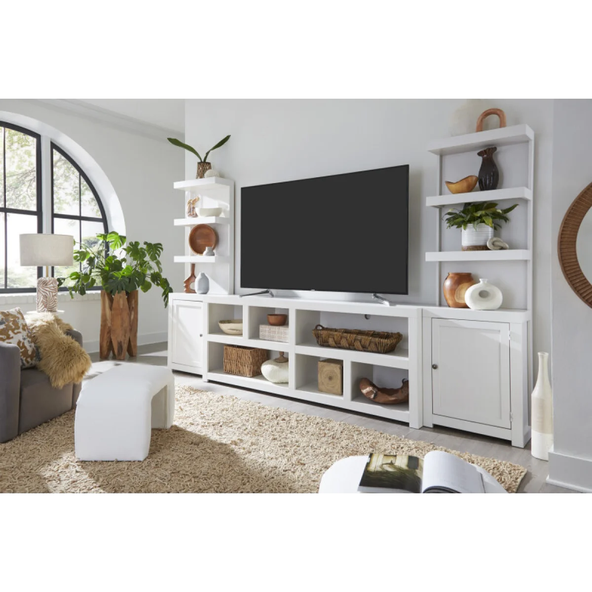 Mackenzie 84″ Open Console Entertainment Stands Aspen Home 4