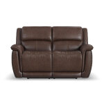 Beau Sable Fabric Power Reclining Loveseat with Power Headrests - Image 2