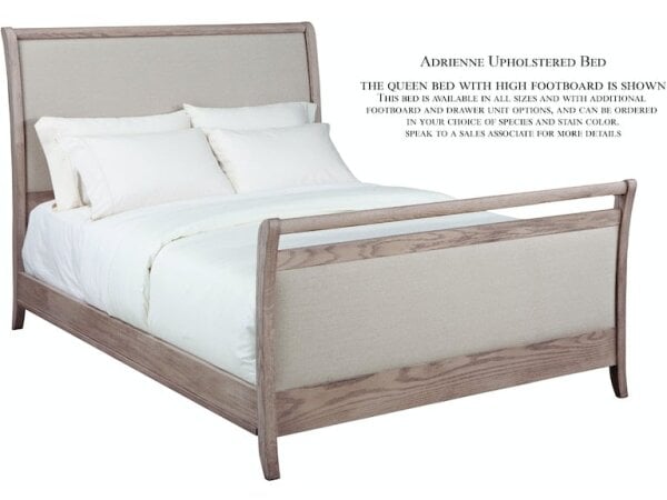 Adrienne Upholstered Bed with High Footboard Beds Customizable