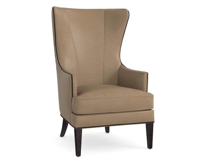 Whitney Leather Wingback Accent Chair