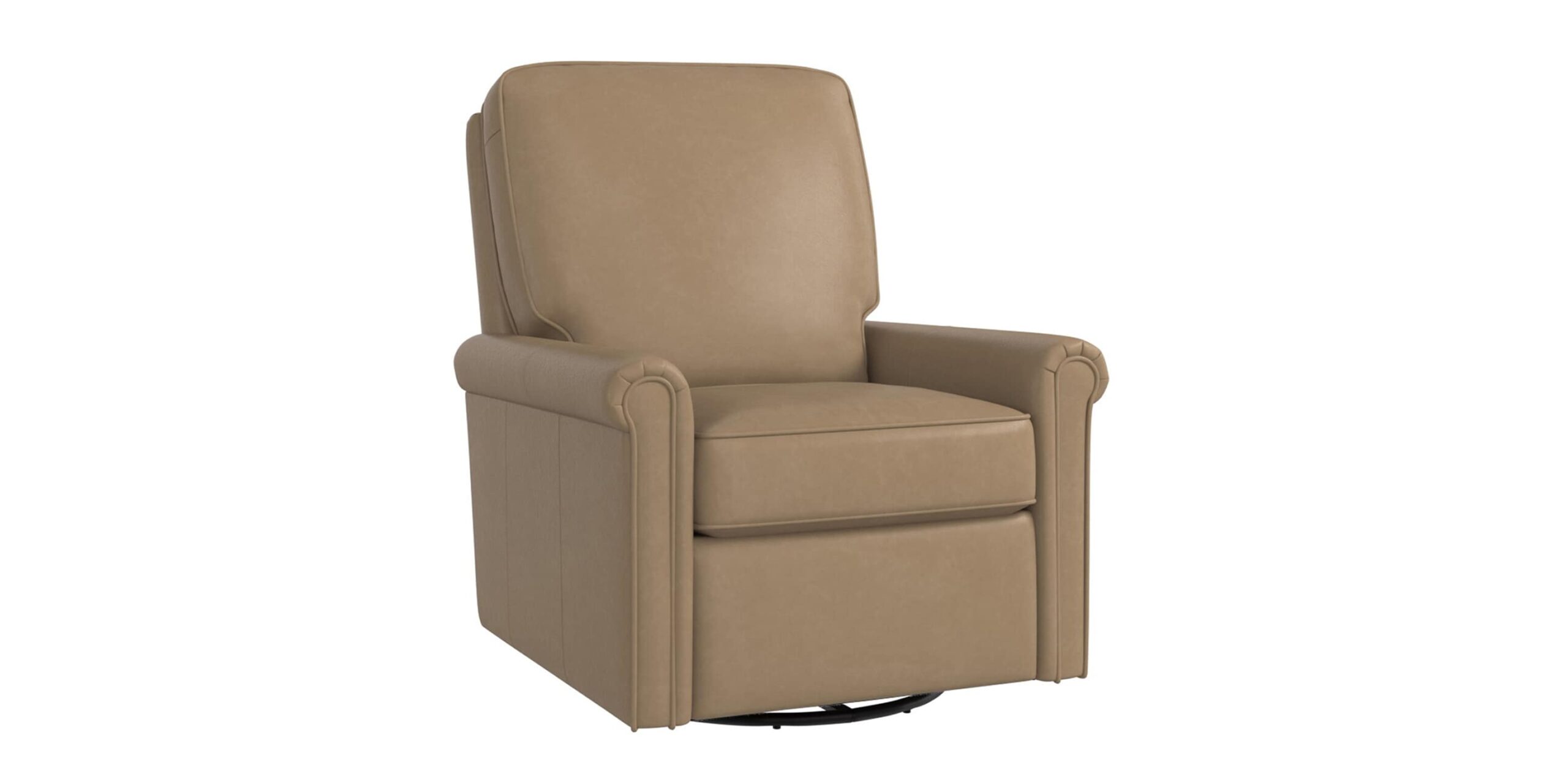 Thompson Leather Swivel Glider