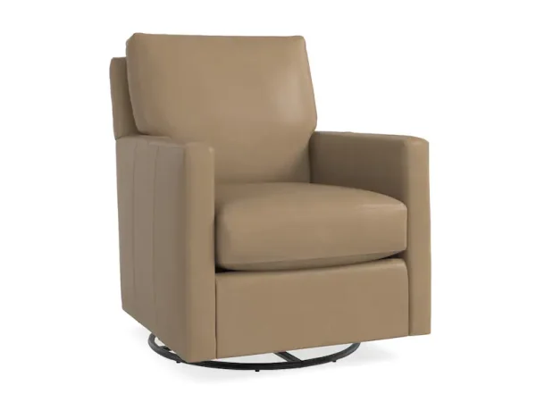 Trent Leather Swivel Glider Chairs Bassett Furniture