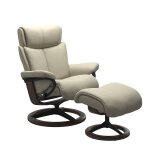 Stressless® Magic (L) Signature Base Recliner with Ottoman