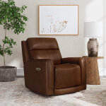 Alister Sedona Leather Power Gliding Recliner with Power Headrest and Lumbar - Image 4