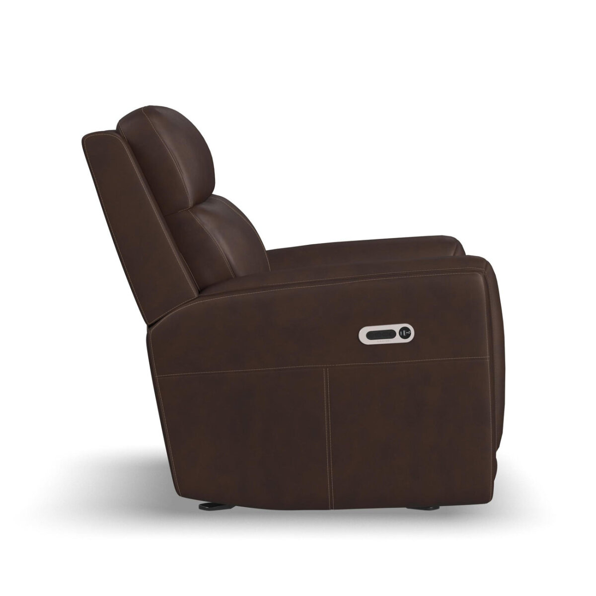 Alister Burnt Umber Leather Power Gliding Recliner with Power Headrest and Lumbar Recliners Customizable 6